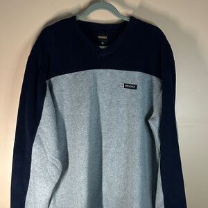 Nautica Men's V-Neck Sweater in Navy and Gray